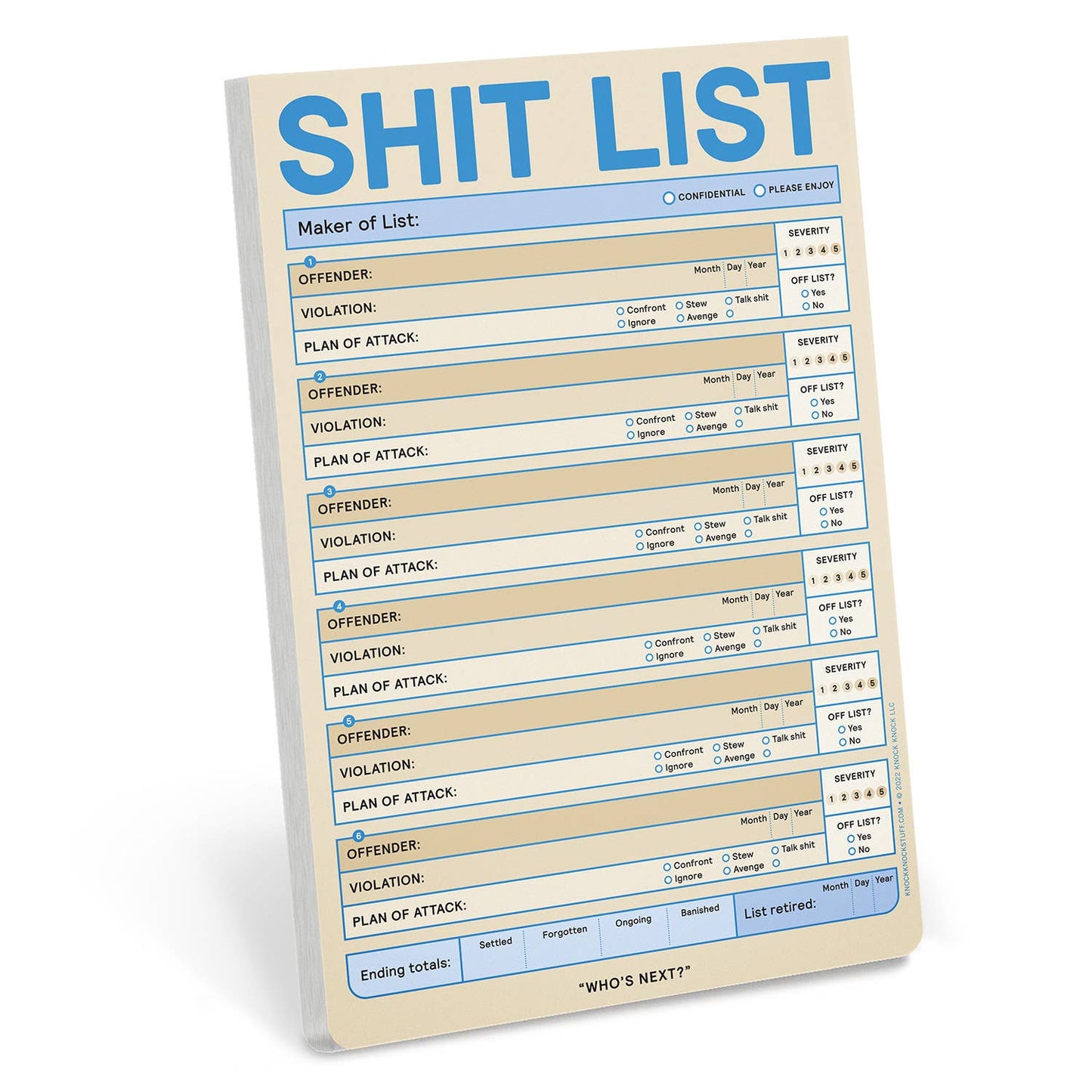 Shit List Pad (Pastel Version)