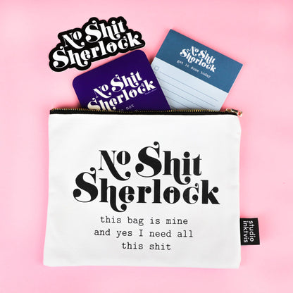 No Shit Sherlock Get It Done Today Notepad – Sarcastic To-Do List | 3.5" x 8.5" | 50 Sheets by Studio Inktvis