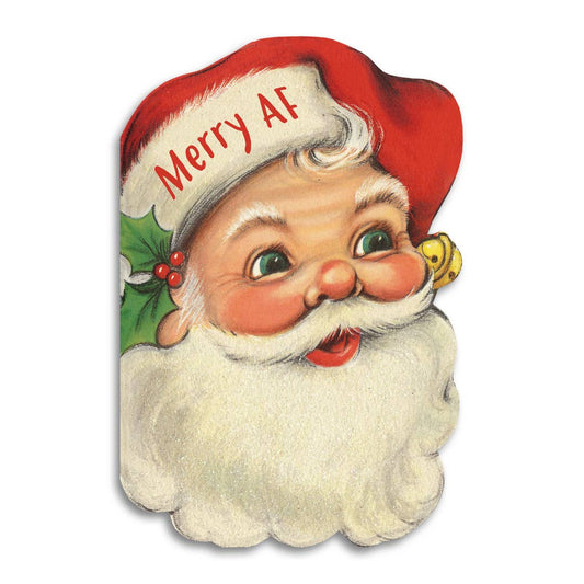 Merry AF - Funny Santa Christmas Card