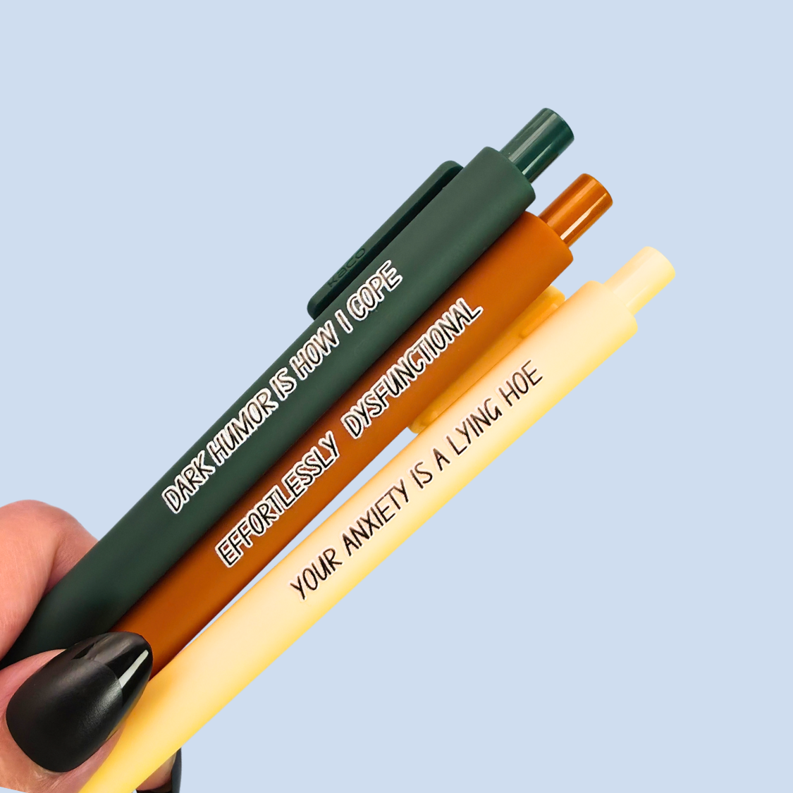 Your Anxiety is a Lying Hoe – Snarky Pen Set for the Anxiously Fabulous
