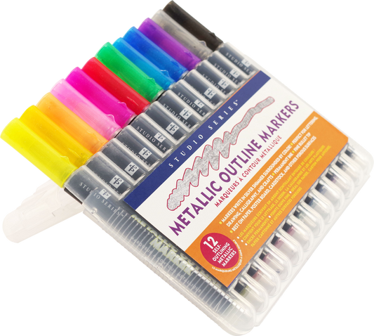 Studio Series Metallic Outline Markers (set of 12)
