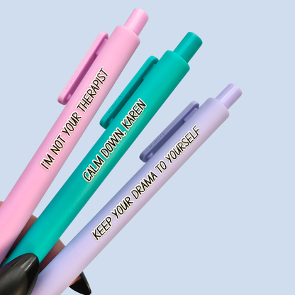 Calm Down, Karen — Snarky Pen Set