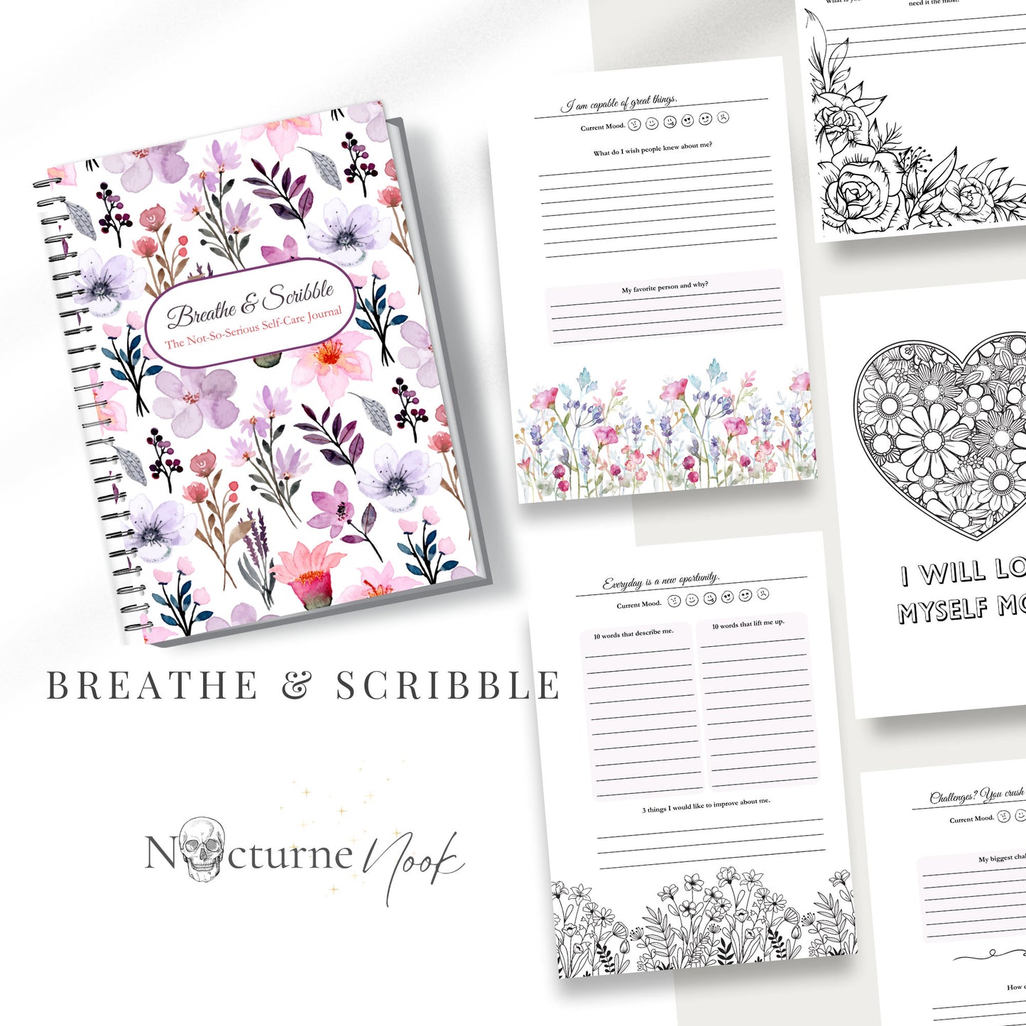 Breathe & Scribble Self Care Journal - Gratitude Journal