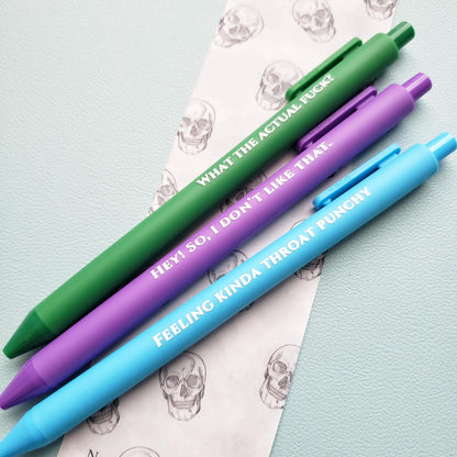 Sweary Pen Set | Funny Stationery Gift with Swear Words | Adult Pen Set | Coworker Gift Hey! So, I Don't Like That