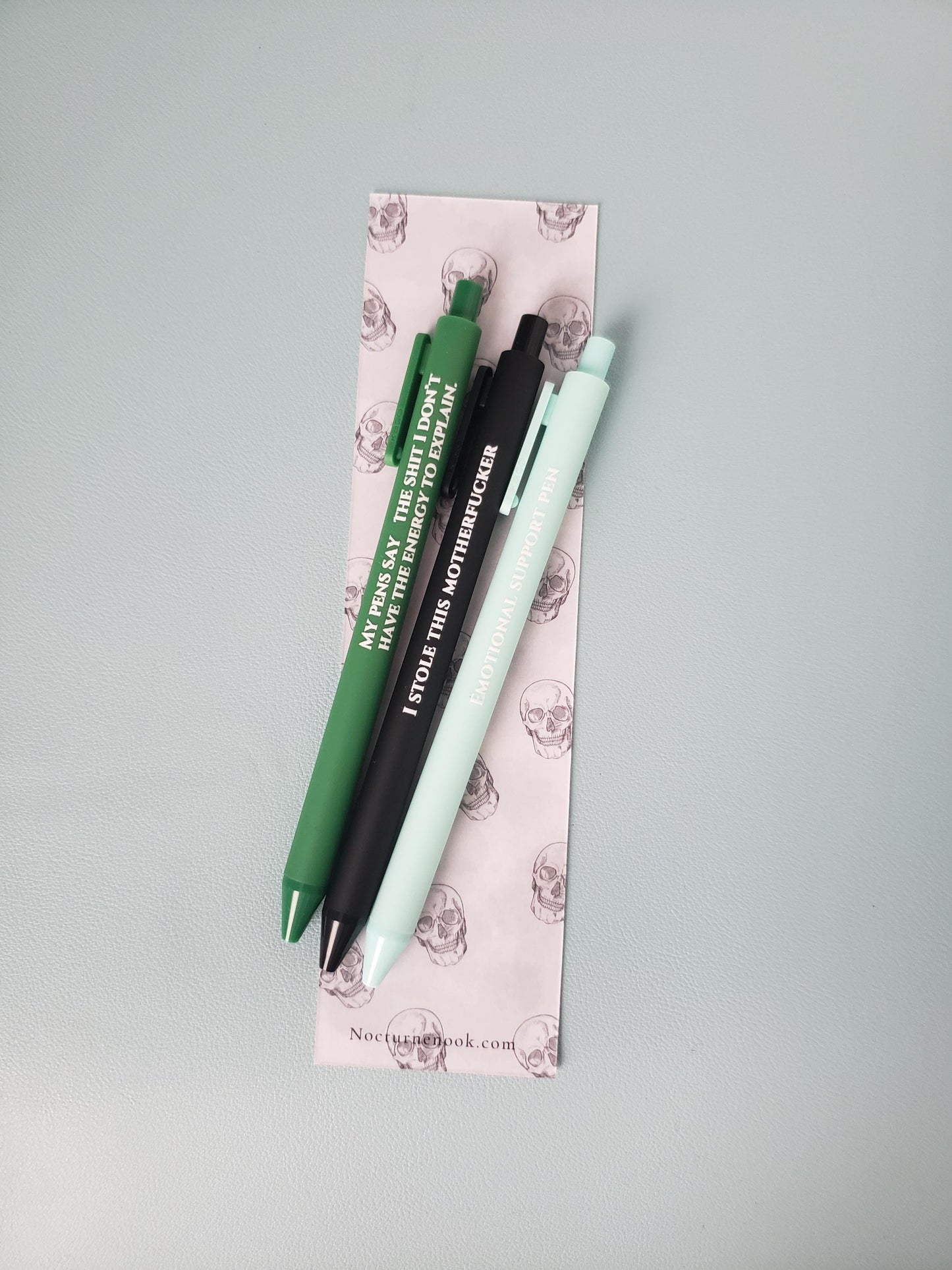 Pen Collector Snarky Pen Set – “Emotional Support Pen,”  – Funny Gift for Pen Addicts - White Elephant Gift