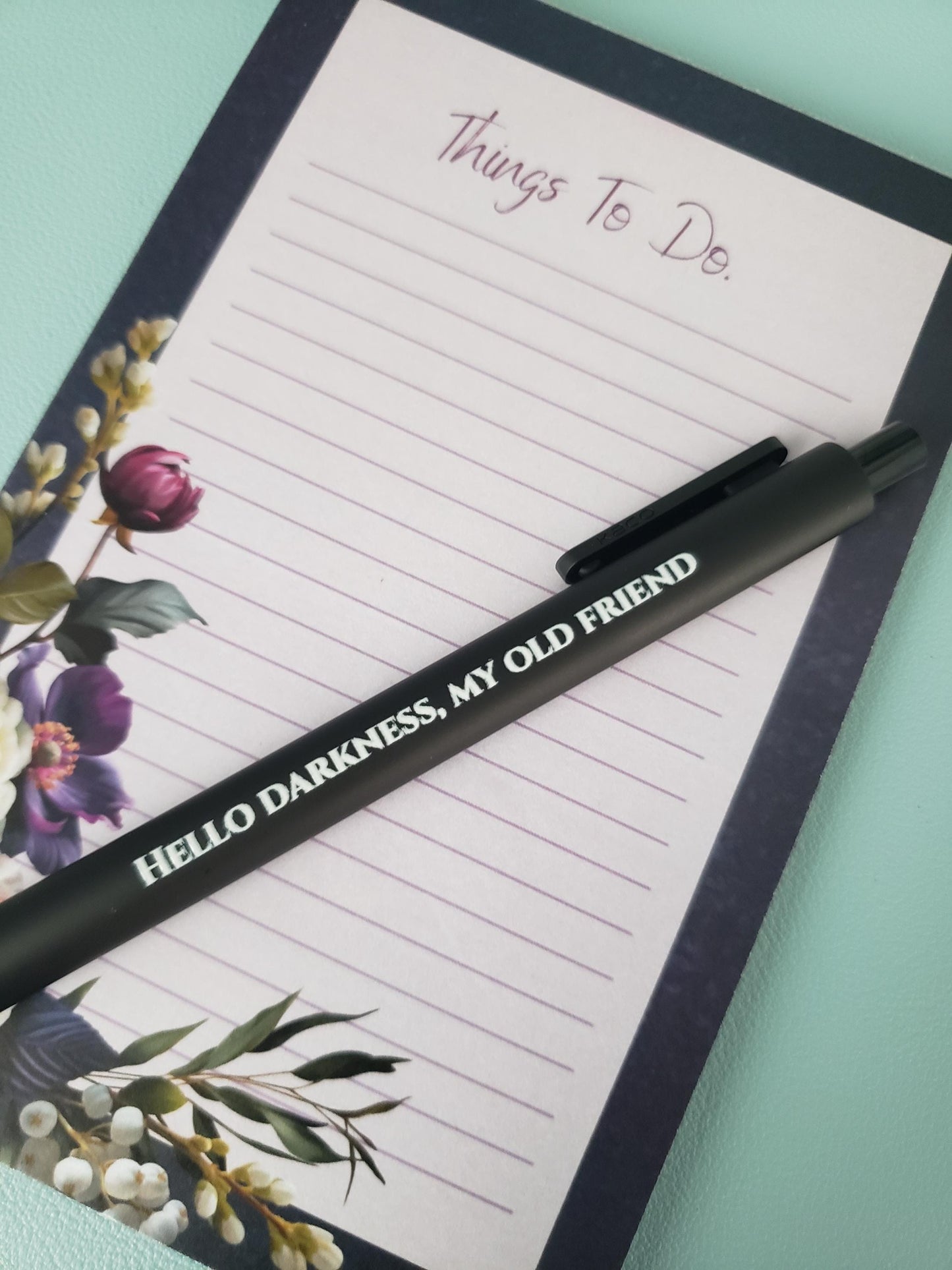 Snarky Pen Set | Funny Gel Pens for Adults | “Terrible Idea”, “Hello Darkness” | Sarcastic Office Supplies, Gift for Coworker