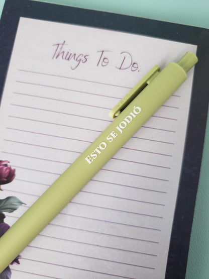 Puerto Rican Pen Set | ¡WEPA! Coño Carajo Puñeta | Funny Boricua Pens | Esto Se Jodió | Latinx Stationery Gift