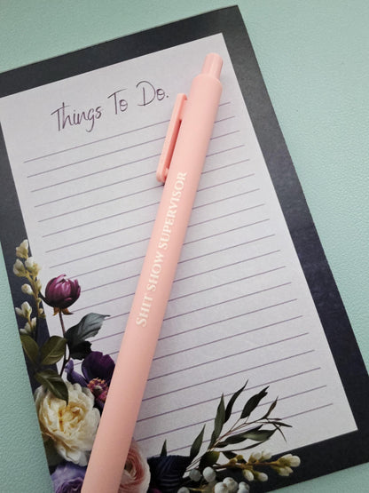 Snarky Office Pen Set | Funny Work Pens | Corporate Humor Gifts | "Not My Job", "Per My Last Email", "Shit Show Supervisor"