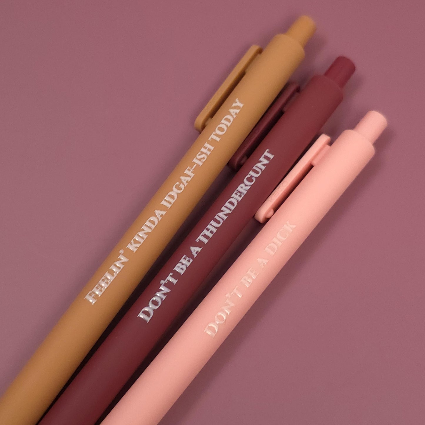 Don't Be A... Pen Set | Funny Sweary Pen | Sarcastic Stationery Gift for Adults | IDGAF Vibes | NSFW Office Supplies | Nocturne Nook Pen Set