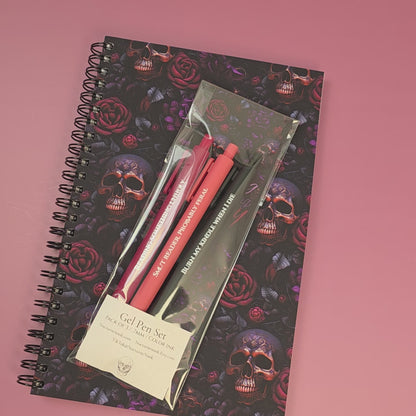 Reading Something Unholy Pen Set – Smut Reader Gift with Bookmark Insert | Optional Matching Notebook