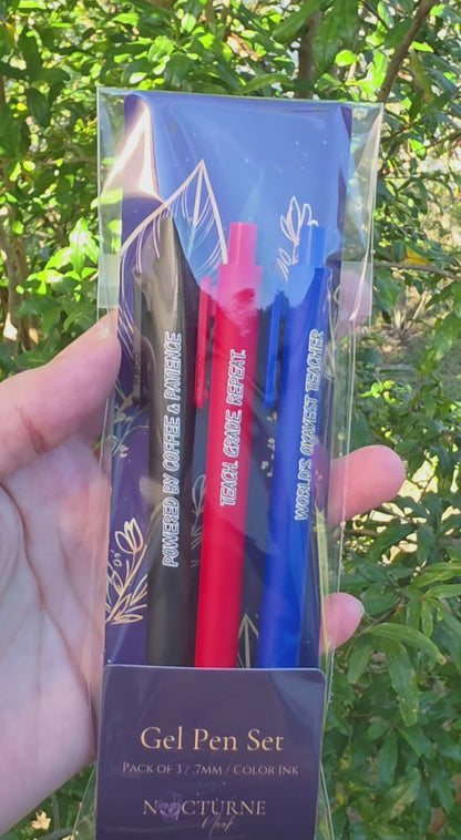 World's Okayest Teacher — Teacher Pen Set