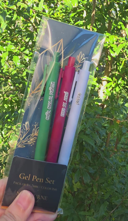 Puerto Rican Pen Set | ¡WEPA! Coño Carajo Puñeta | Funny Boricua Pens | Esto Se Jodió | Latinx Stationery Gift