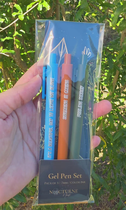 Snarky Pen Set | 3 Sarcastic Pens with Color Ink - Gift For Bestie Feeling Stabby