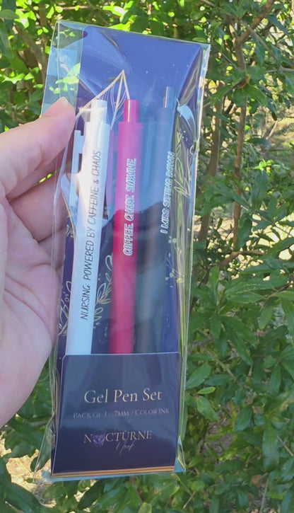 Coffee. Chart. Repeat. — Nursing Pen Set