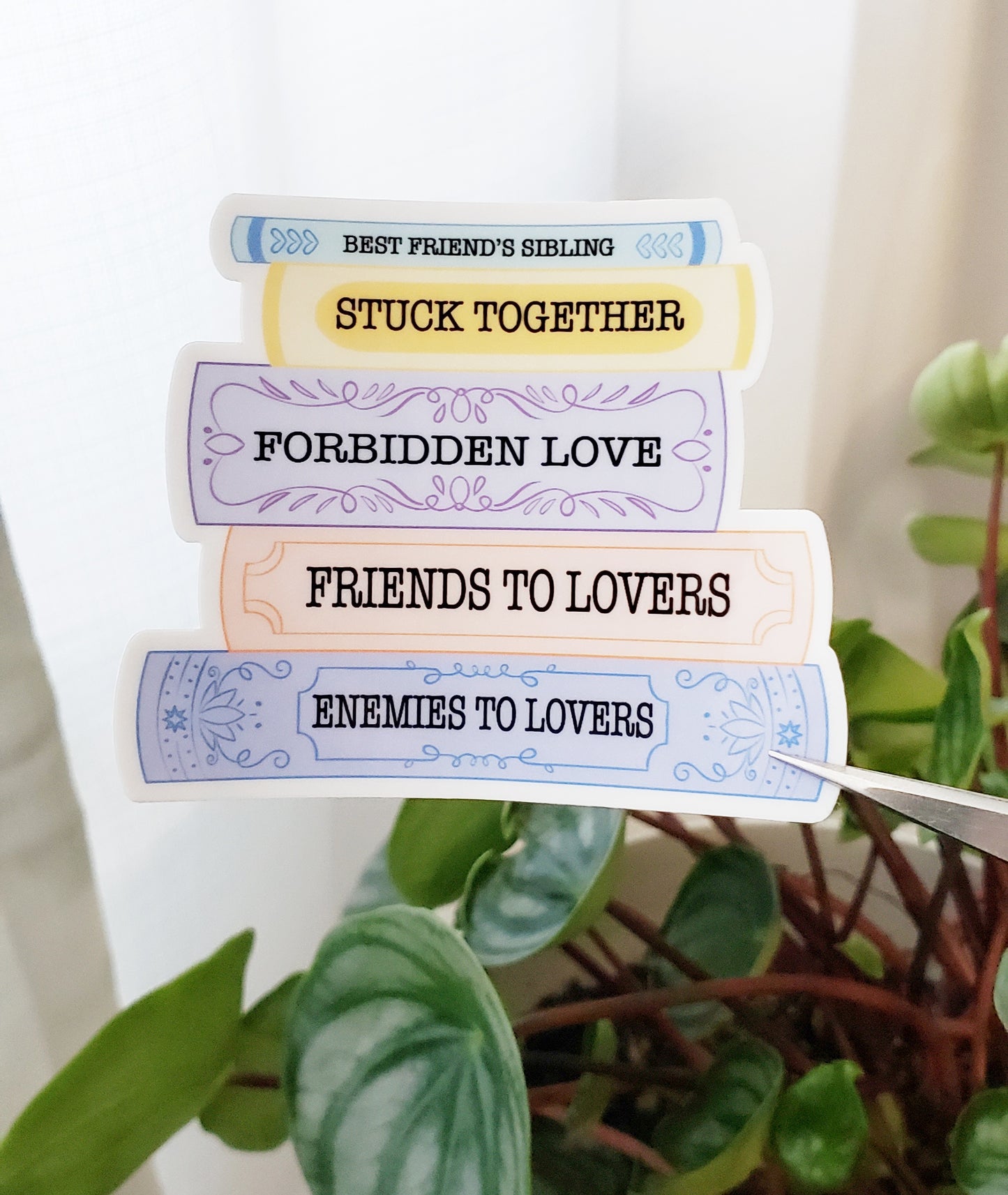 Romance Book Tropes Waterproof Vinyl Sticker