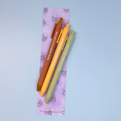 Your Anxiety is a Lying Hoe – Snarky Pen Set for the Anxiously Fabulous