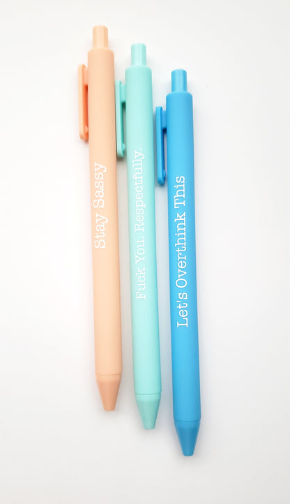 Stay Sassy Pen Set – A Trio of Attitude