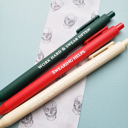 Work Hard & Swear Often Pen Set