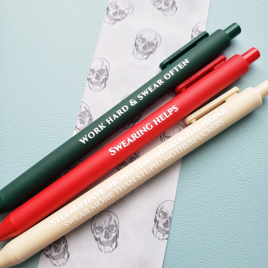 Work Hard & Swear Often Pen Set
