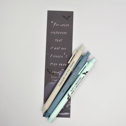 Wingleader Pen Set – Fantasy Inspired Pens for Book Lovers | “Save a Dragon, Ride a Wingleader” |