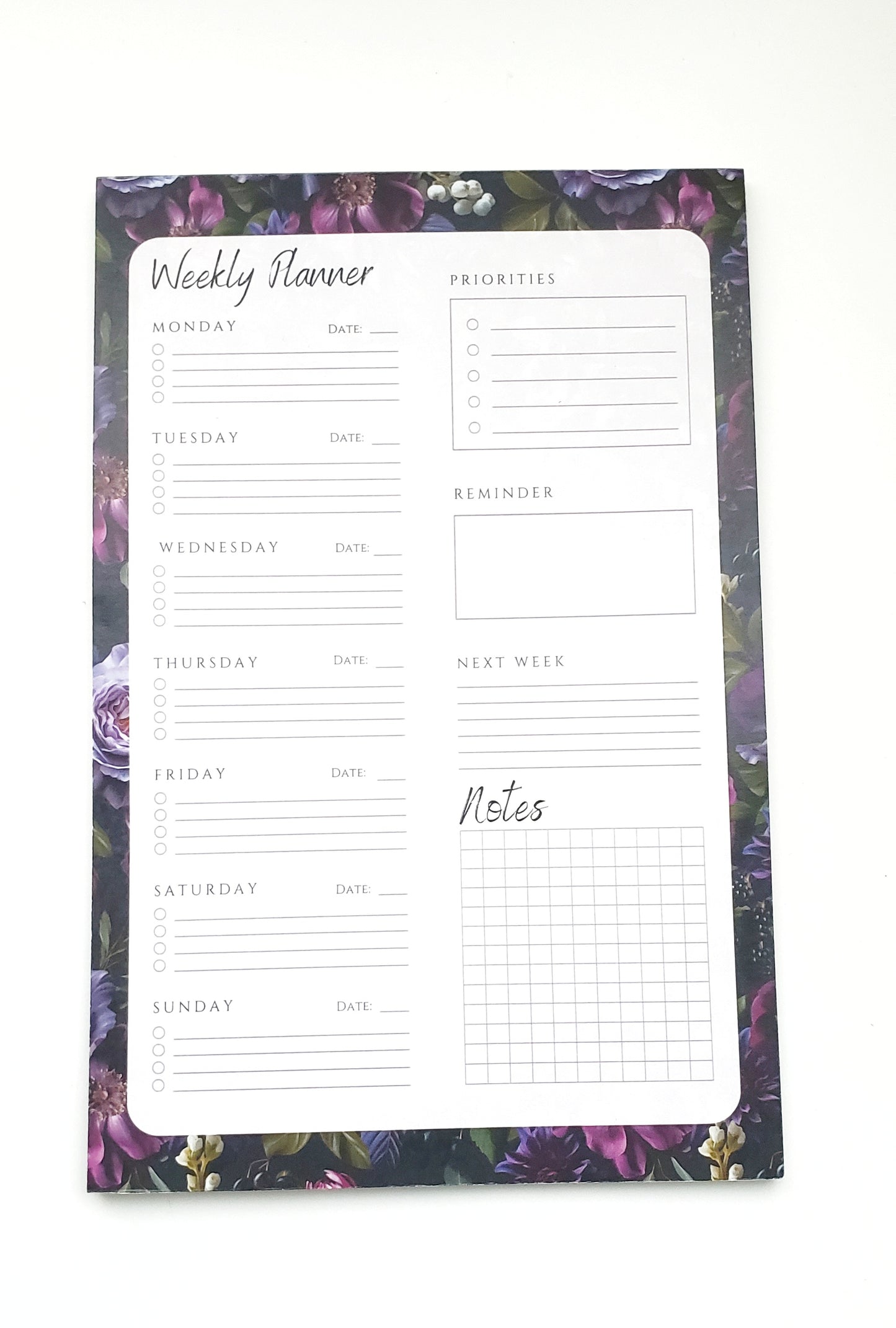 Dark Florals Stationery Set: Plan, Organize, and Conquer