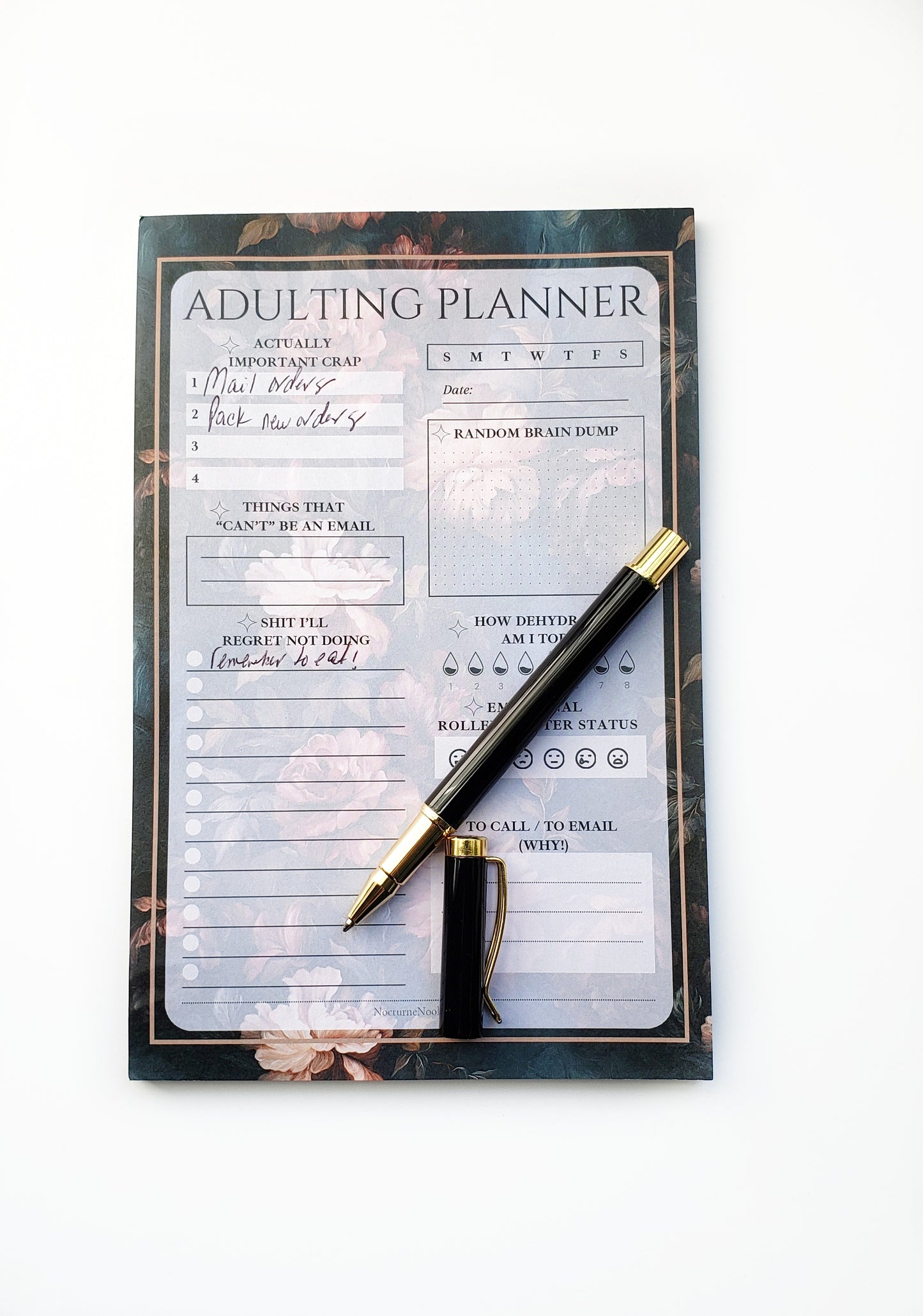 Adulting Planner Notepad - Cool Florals