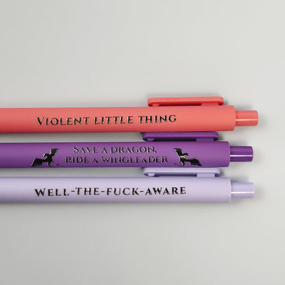 Wingleader Pen Set – Fantasy Inspired Pens for Book Lovers | “Save a Dragon, Ride a Wingleader” |