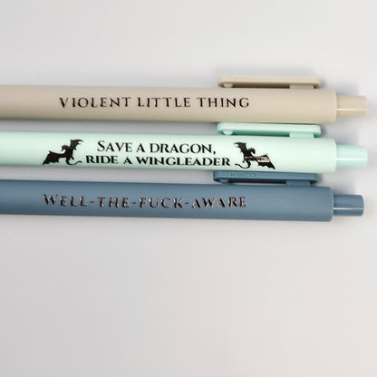 Wingleader Pen Set – Fantasy Inspired Pens for Book Lovers | “Save a Dragon, Ride a Wingleader” |