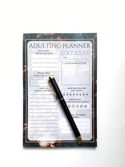 Adulting Planner Notepad - Cool Florals