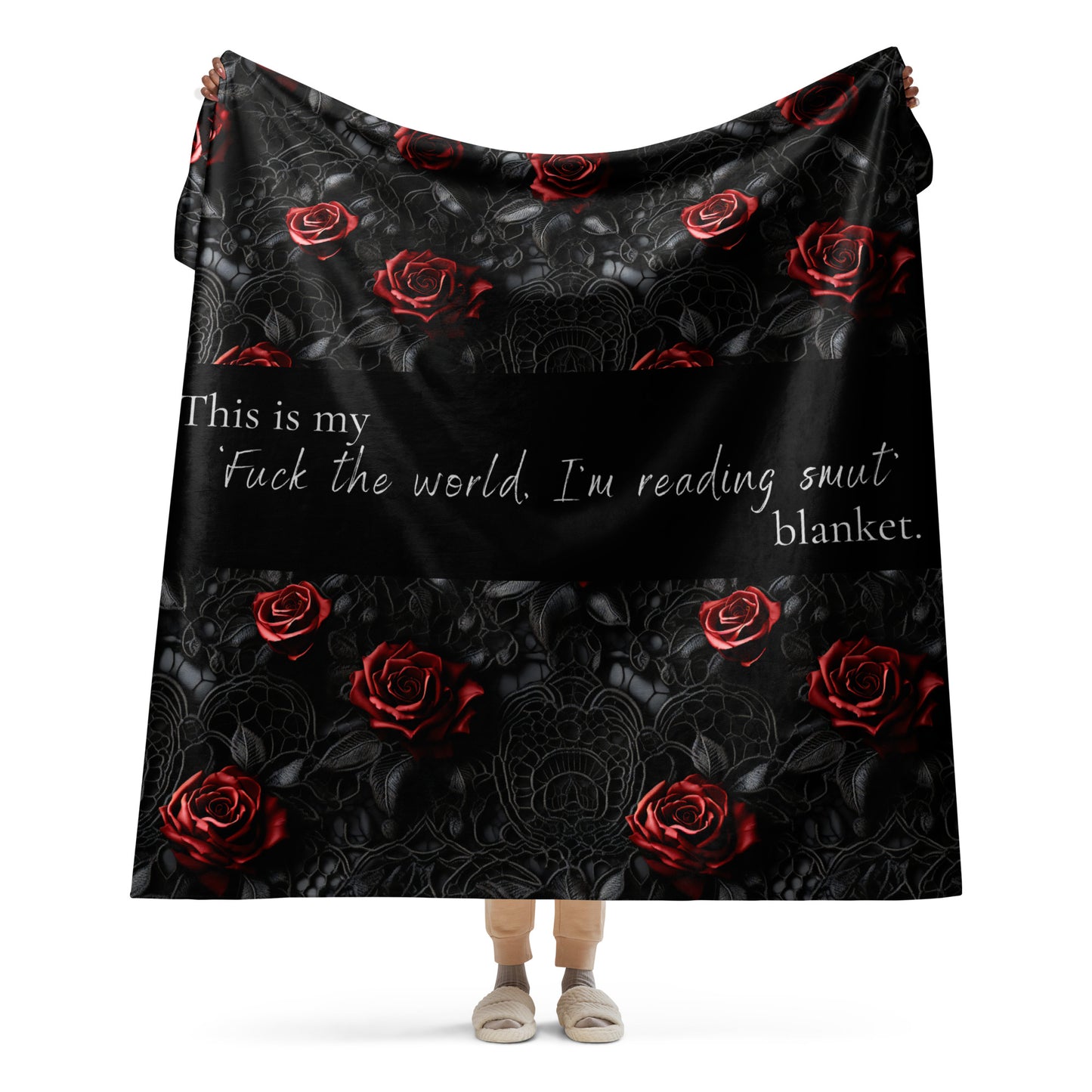 Fuck The World, I'm Reading Smut Sherpa Blanket - Gift for Romance Reader