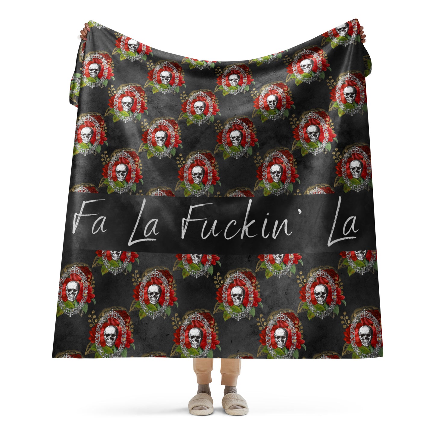 Fa La Fuckin' La Sherpa Blanket