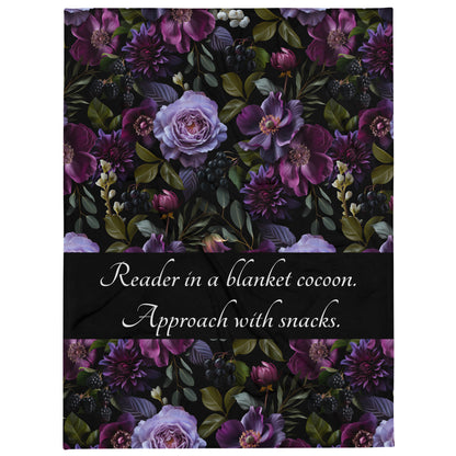 Reader Cocoon Throw Blanket - Gift for Reader